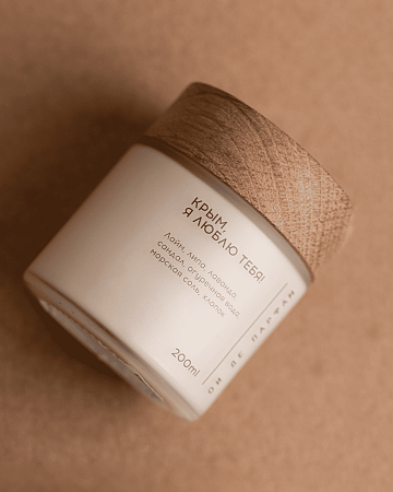 Свеча с деревянным фитилем "Крым, я люблю тебя" 200 мл