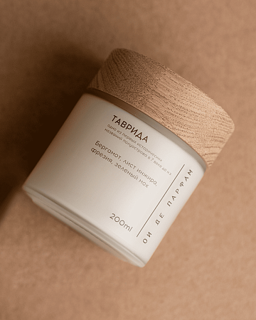 Свеча с деревянным фитилем "Таврида" 200 мл