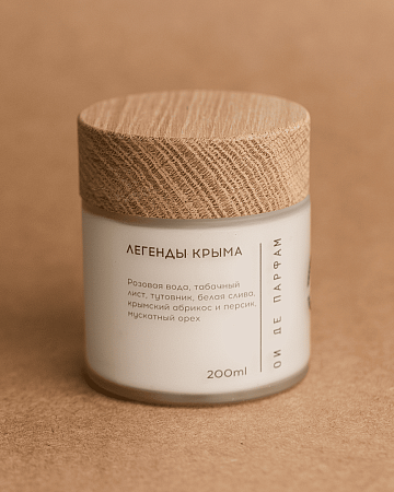 Свеча с деревянным фитилем "Легенды Крыма" 200 мл