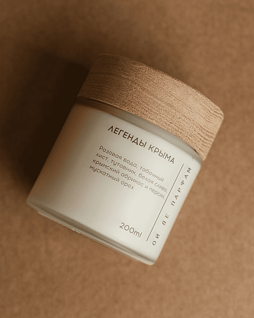 Свеча с деревянным фитилем "Легенды Крыма" 200 мл